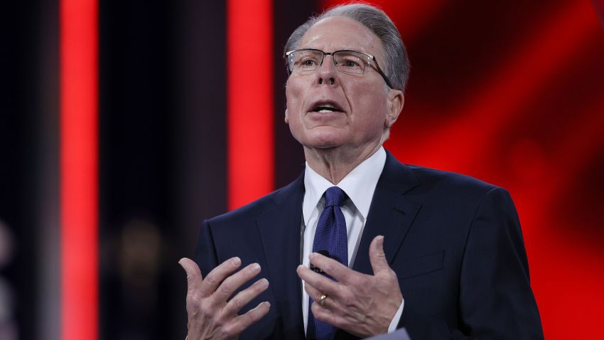 ORLANDO, FLORIDA - FEBRUARY 28: Wayne LaPierre, National Rifle Association, addresses the Conservative Political Action Conference held in the Hyatt Regency on February 28, 2021 in Orlando, Florida. Begun in 1974, CPAC brings together conservative organizations, activists, and world leaders to discuss issues important to them. (Photo by Joe Raedle/Getty Images)