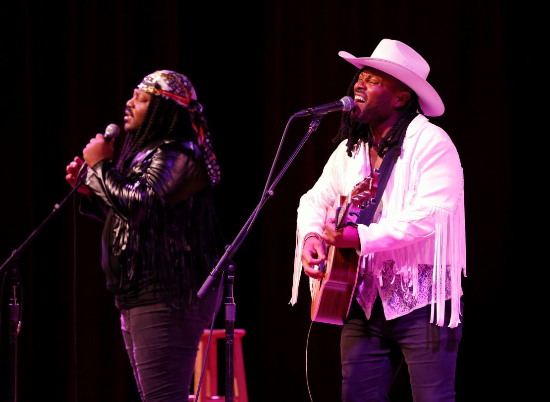 Derek Campbell and Brandon Campbell of The Kentucky Gentlemen perform at City Winery Nashville on August 15, 2023 in Nashville.