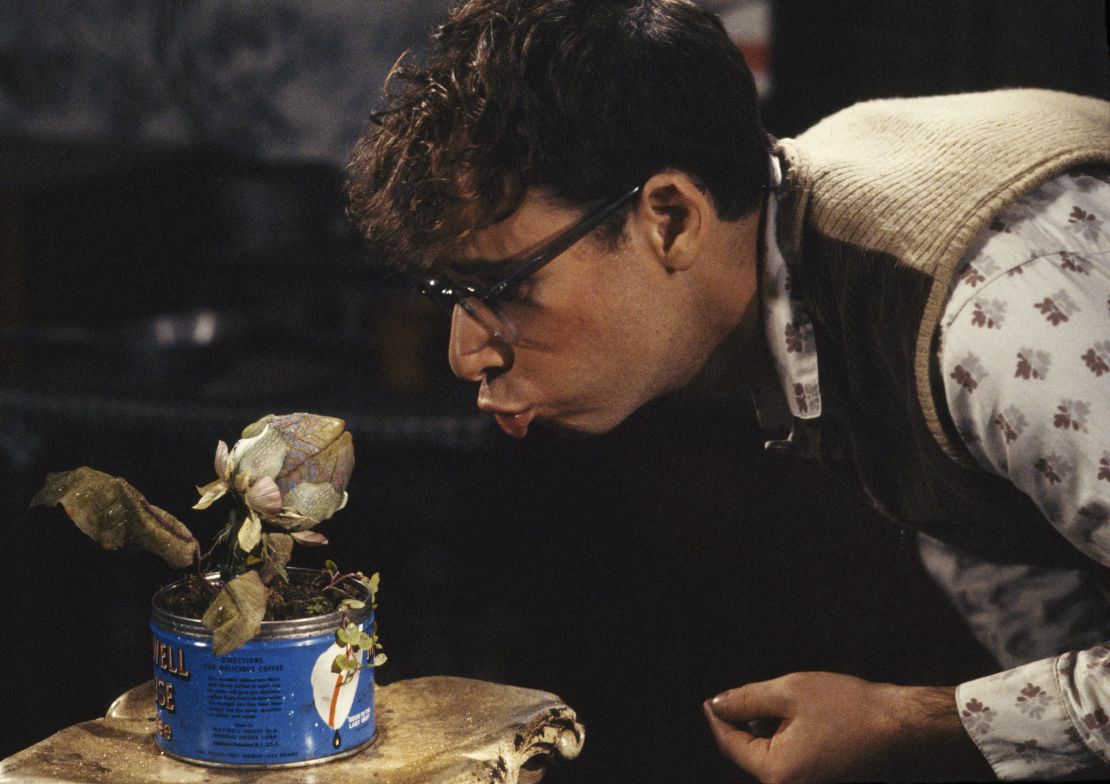 Rick Moranis with the plant Audrey II in 