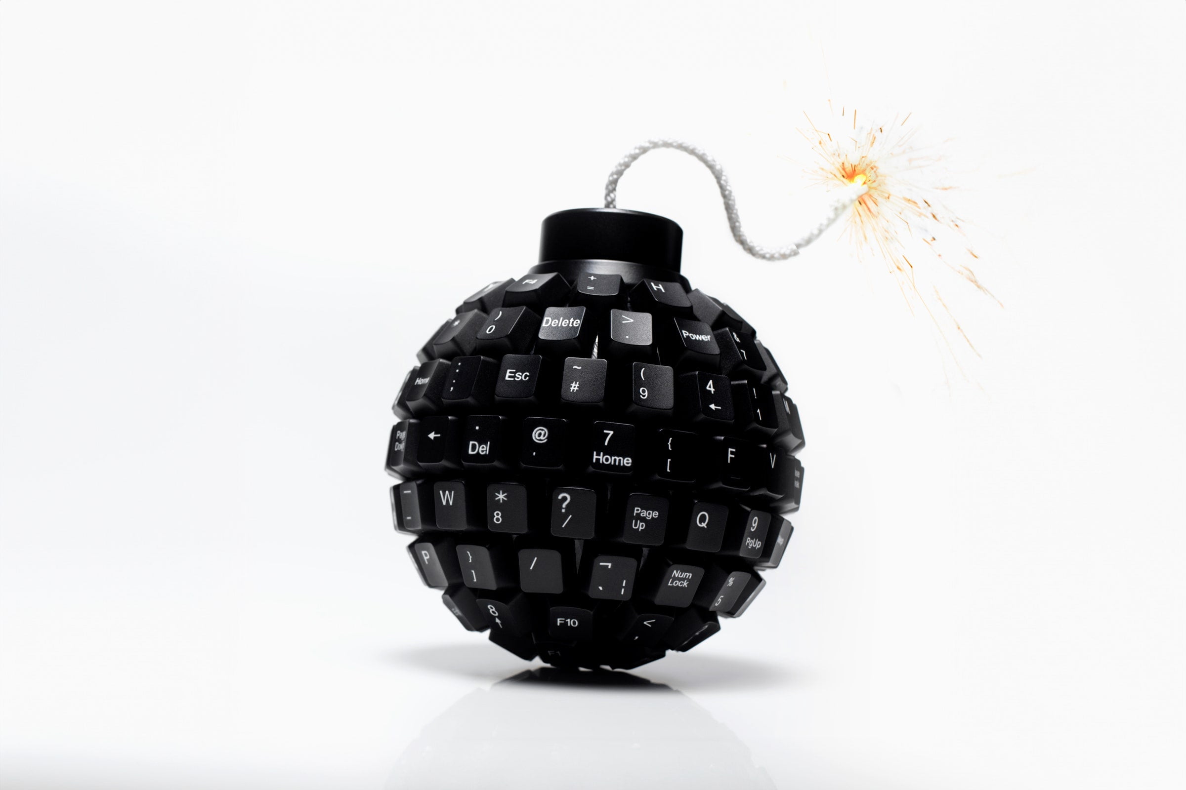 Bomb made out of keyboard keys