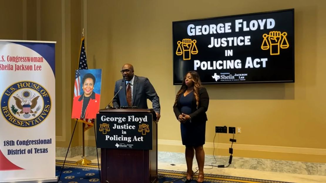 Philonise Floyd, George Floyd's brother, speaks at a press conference on May 24, 2024.