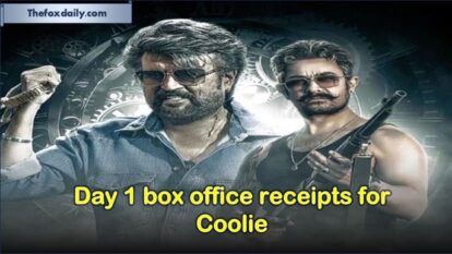 Day 1 box office receipts for Coolie Day 1 box office receipts for Coolie