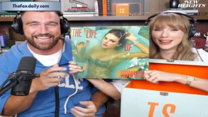 ason Kelce, Travis Kelce and Taylor Swift in the new episode of 'New Heights.'