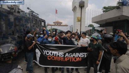 Gen Zers hold a protest against the social media ban and corruption in the KP Sharma Oli-led government in Kathmandu on Monday Gen Zers hold a protest against the social media ban and corruption in the KP Sharma Oli-led government in Kathmandu on Monday
