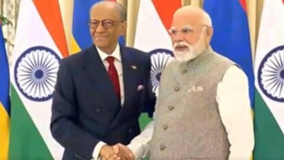 Prime Minister Narendra Modi and Mauritius Prime Minister Navinchandra Ramgoolam Prime Minister Narendra Modi and Mauritius Prime Minister Navinchandra Ramgoolam