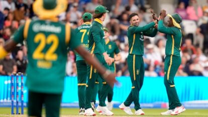 Keshav Maharaj's varying pace bamboozled the batters as England were dismissed three balls shy of half of their allotted 50 overs Keshav Maharaj's varying pace bamboozled the batters as England were dismissed three balls shy of half of their allotted 50 overs