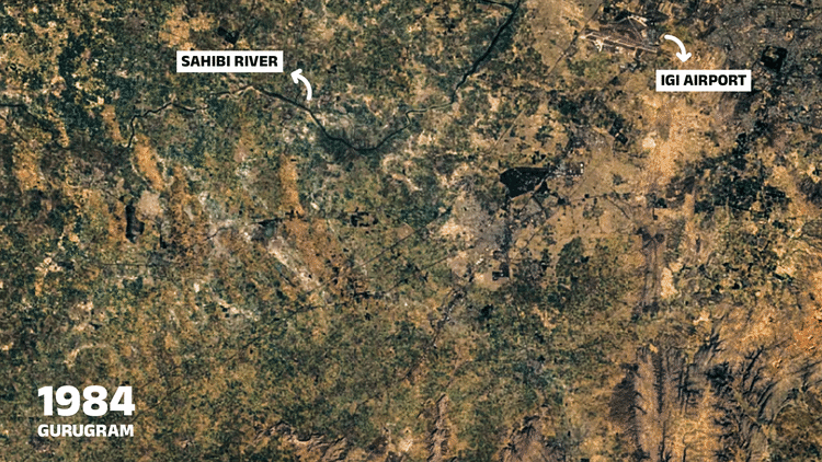 The changing landscape of Gurugram over the years.