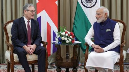 UK PM Keir Starmer and PM Modi. UK PM Keir Starmer and PM Modi.