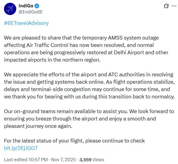 According to sources, the Automatic Message Switching System (AMSS)