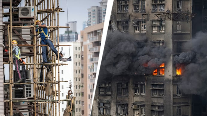 In the Hong Kong fire, police found the construction company's name on flammable polystyrene boards that had been blocking several windows.