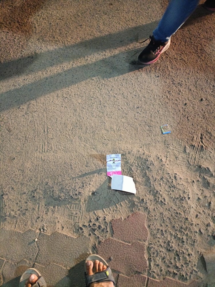 Word Cup final ticket lay torn outside Narendra Modi Stadium