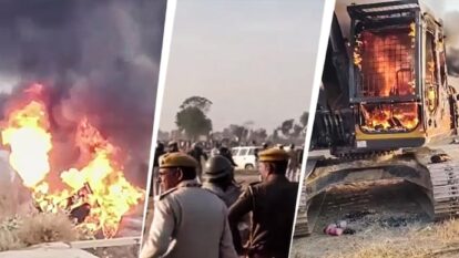An ethanol plant protest in Rajasthan descends into violence, with cars set on fire and the internet cut off.