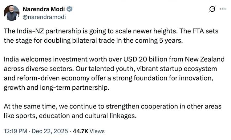 PM Modi Tweet