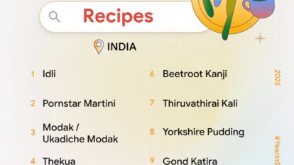 Pornstar Martini ranks second in Google's Top trending recipes 2025 list