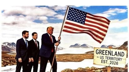 Trump presents a new map showing Greenland, Canada, and Venezuela as US territory