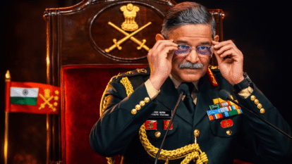 Chief of Army Staff General Upendra Dwivedi during a press conference on Tuesday.