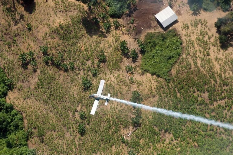 The scene of the plane crash in Ocaña, Colombia, on January 28, 2026.