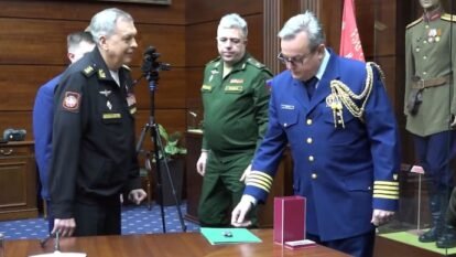 Admiral Igor Kostyukov transfers evidence to American officials