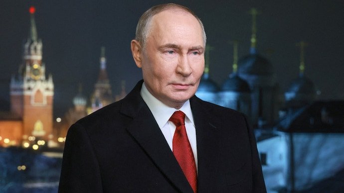 Russian President Vladimir Putin delivers his annual New Year's televised address to the nation in Moscow,