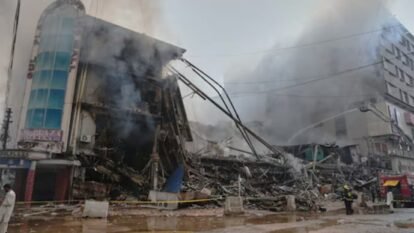 Rescue officials said six people had been killed and 20 others were wounded.