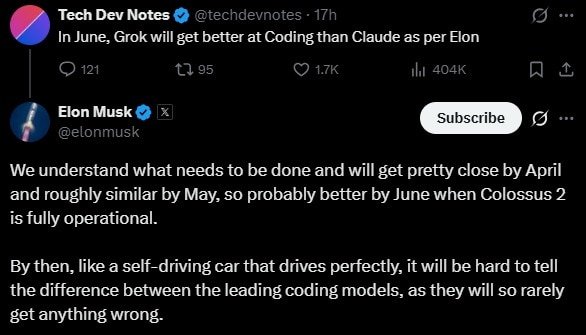 Elon Musk Grok code