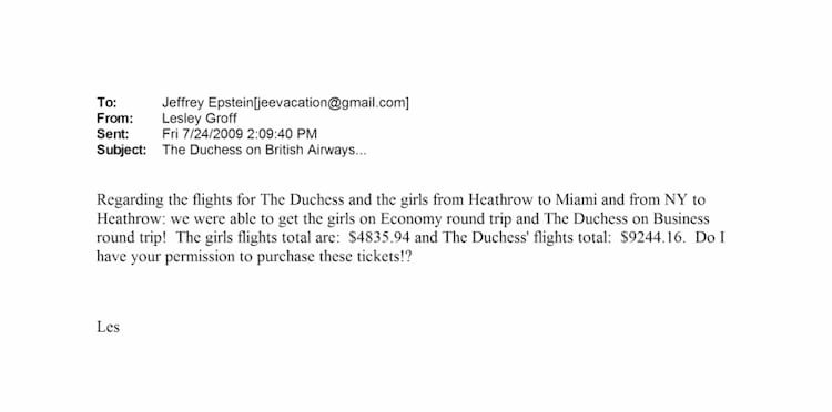 sarah ferguson daughters princesses eugenie beatrice jeffrey epstein files