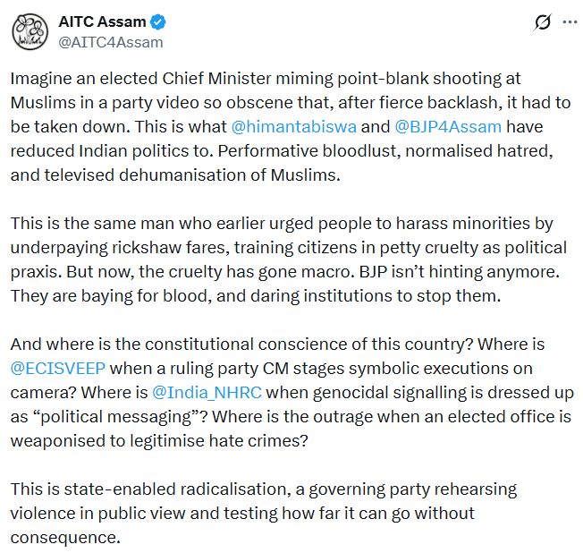 Can’t get away with deleting the ad,” she wrote on X, citing multiple provisions of the Bharatiya Nyaya Sanhita and calling for exemplary punishment
