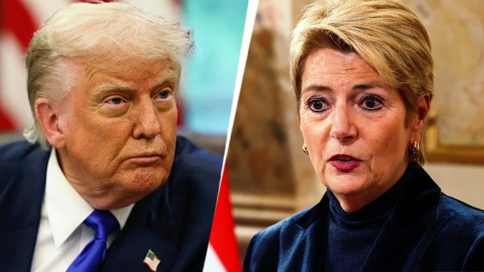 Donald Trump said Swiss leader Karin Keller-Sutter was aggresive on a call with him.