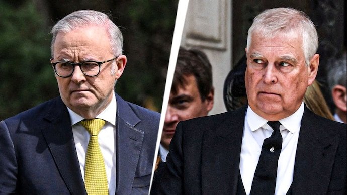 Australian Prime Minister Anthony Albanese and Andrew Mountbatten-Windsor.