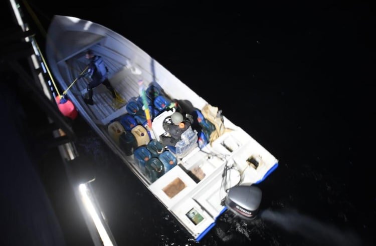 Intercepted speed boat taken to Porbandar for further forensic examination.