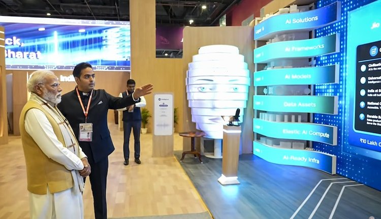 Prime Minister Narendra Modi during the inauguration of the India AI Impact Summit on Monday. (@NarendraModi/YouTube)