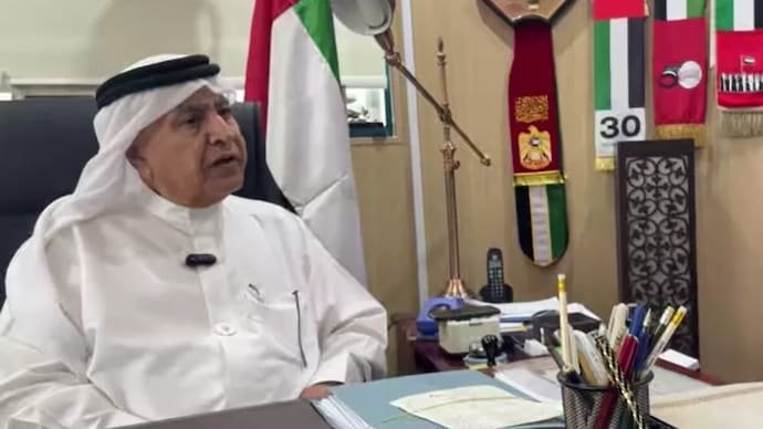 Hussain Hassan Mirza, the first UAE Ambassador to India, during an interview with India Today TV.