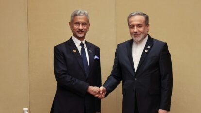 External Affairs Minister S Jaishankar during a meeting with his Iranian counterpart Abbas Araghchi in Tianjin in China in July 2025.
