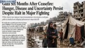 Gaza 6 Months After Ceasefire: Hunger, Disease and Crisis Deepen Despite Reduced Fighting