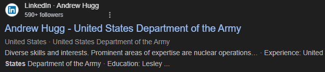 Andrew Hugg's LinkedIn preview.