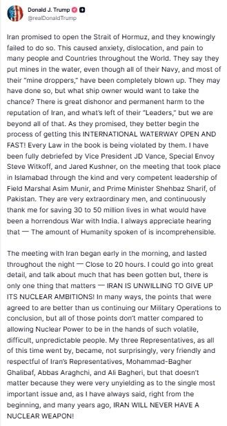 Trump lauds Munir, Sharif over India-Pakistan ceasefire credit