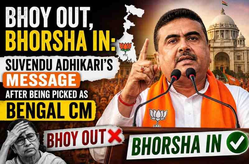 Bhoy out, bhorsha in Suvendu Adhikari's message after being picked as Bengal CM