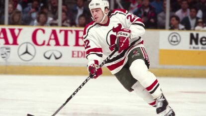 Claude Lemieux with the Devils in 1991 Claude Lemieux with the Devils in 1991