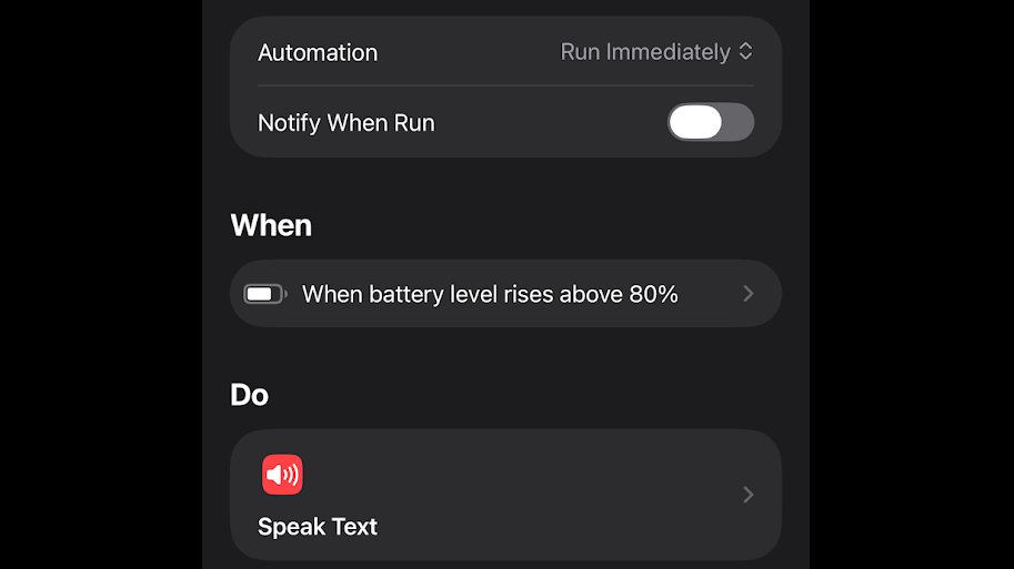 An automation in iOS 26