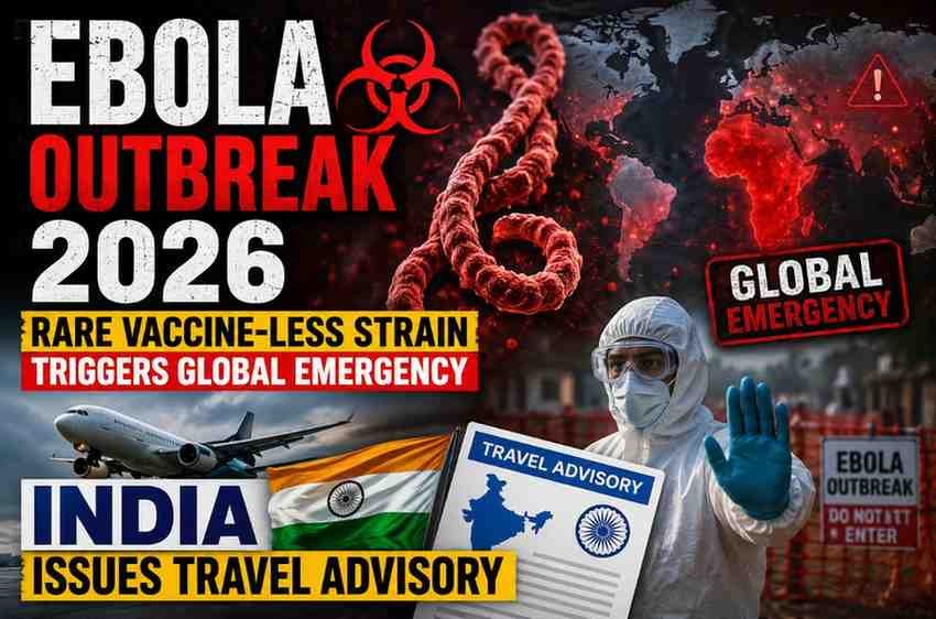 Ebola Outbreak 2026: India Issues Travel Advisory as Rare Vaccine-Less Strain Triggers Global Emergency