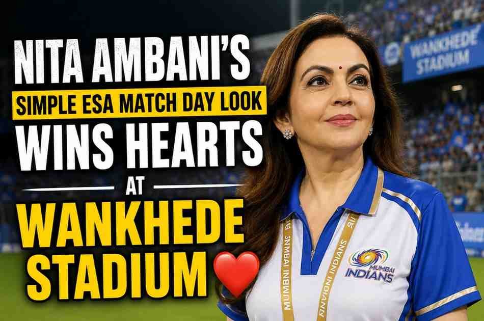 Nita Ambani’s Simple ESA Match Day Look Wins Hearts at Wankhede Stadium