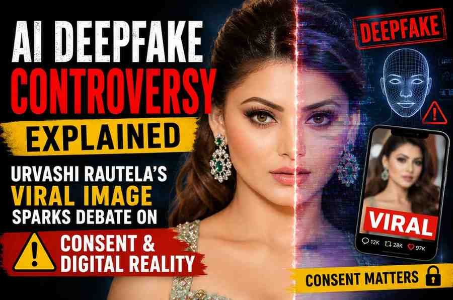 AI Deepfake Controversy Explained: Urvashi Rautela’s Viral Image Sparks Debate on Consent and Digital Reality Create main thumbnail