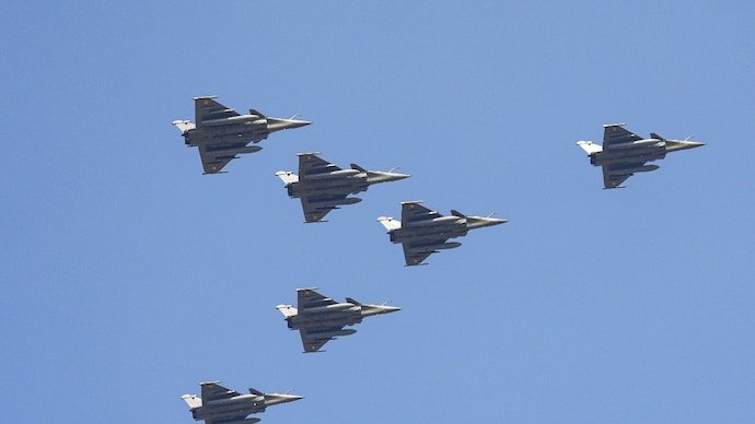 Rafale aircraft perform a flypast during this year’s Republic Day Parade in New Delhi.