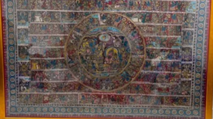 The Prime Minister gifted a Kalamkari Mahabharata painting to French President Emmanuel Macron