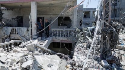The aftermath of an Israeli attack in Lebanon's southern Tyre district on June 18.