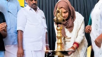 IUML's first woman MLA in Kerala Fathima Thahliya during a recent event in Kozhikode. IUML's first woman MLA in Kerala Fathima Thahliya during a recent event in Kozhikode.