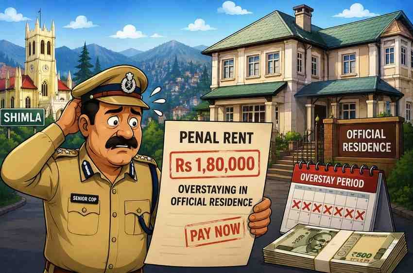 Shimla Senior Cop Faces Rs 1.8 Lakh Penal Rent for Overstaying Government Residence After Transfer