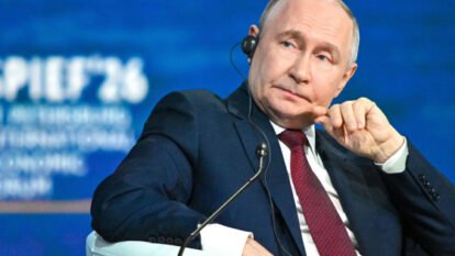 Russian President Vladimir Putin attends the St. Petersburg International Economic Forum on June 5, 2026. Russian President Vladimir Putin attends the St. Petersburg International Economic Forum on June 5, 2026.