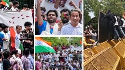 Fresh off a flight from Leh, educationist-activist Sonam Wangchuk came directly to Jantar Mantar protest site for the Cockroach Janta Party demonstrations. Fresh off a flight from Leh, educationist-activist Sonam Wangchuk came directly to Jantar Mantar protest site for the Cockroach Janta Party demonstrations.