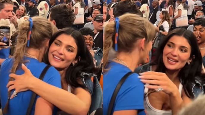 Taylor Swift and Kylie Jenner's friendly courtside reunion catches fans off guard